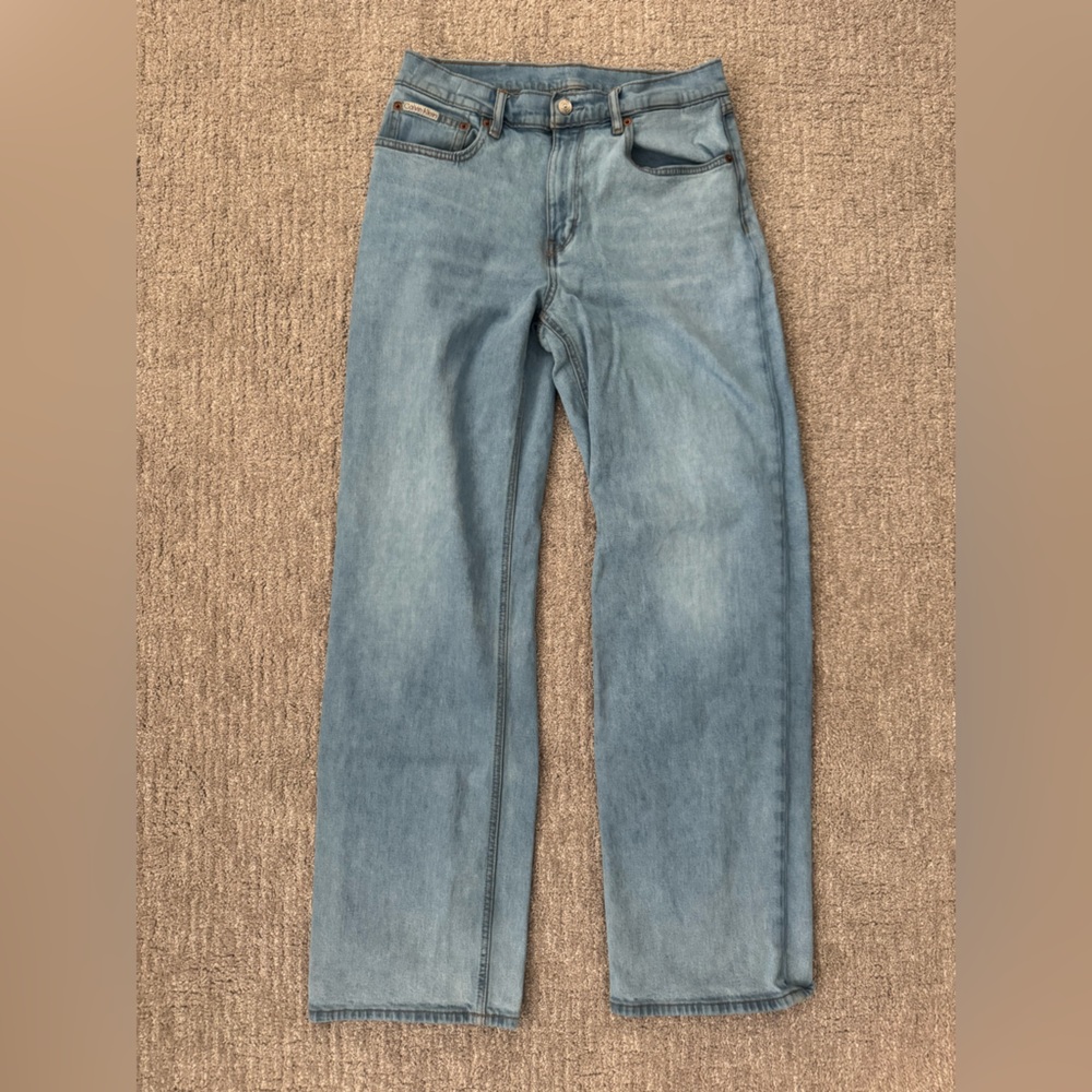 Calvin Klein Mid Rise Light Wash Denim Jeans